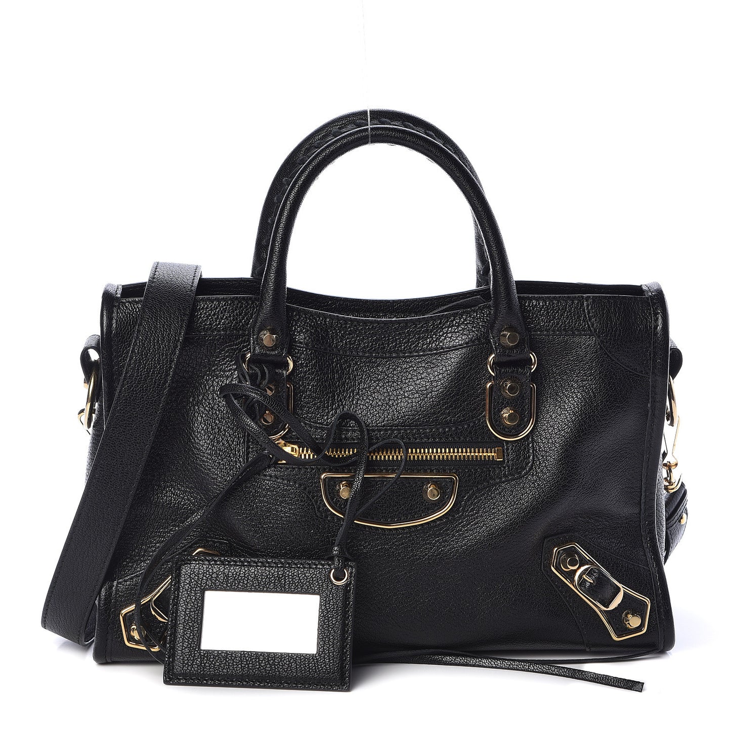 Chevre Gold Metallic Edge Hardware S City Black
