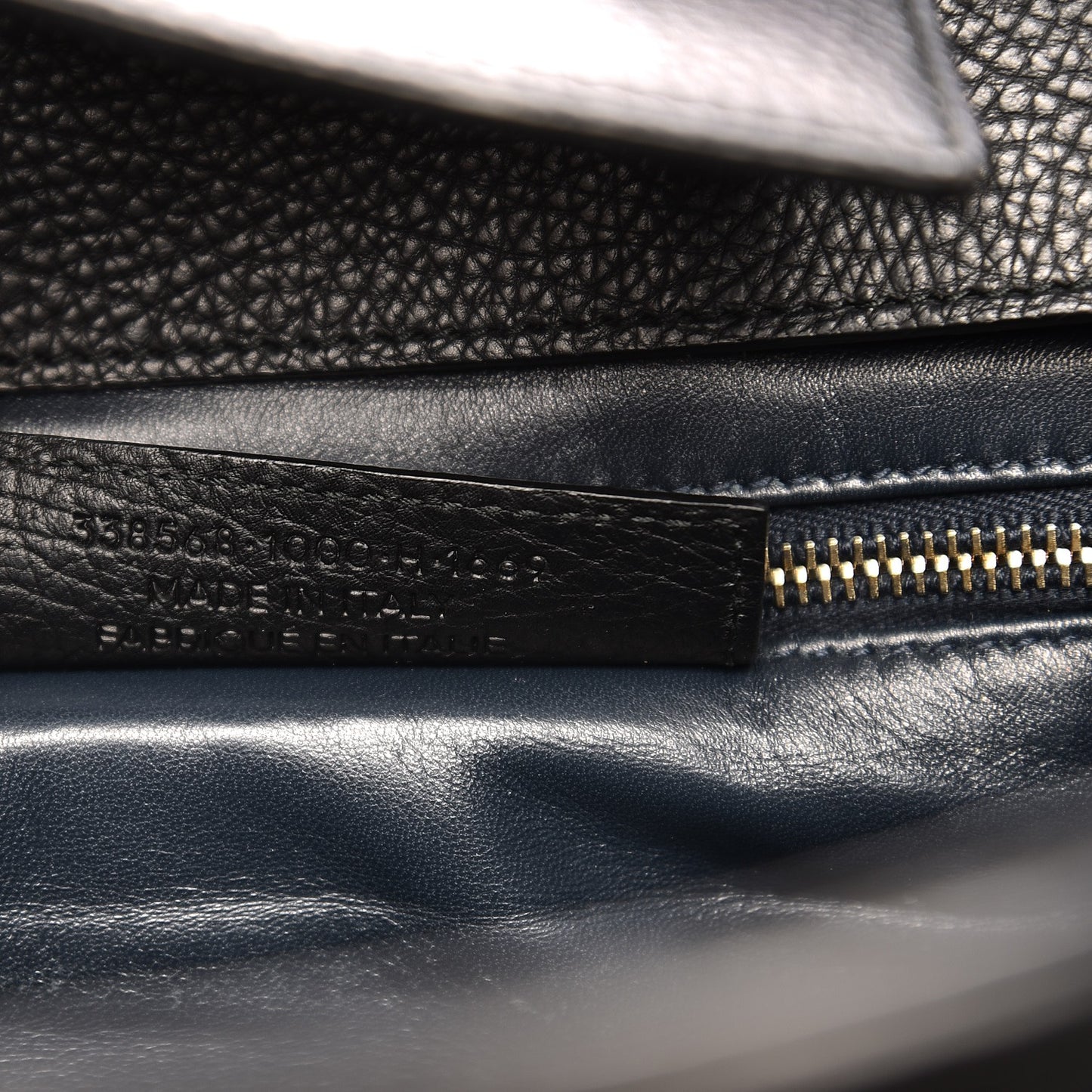 Grained Calfskin M Tube Round Tote Black