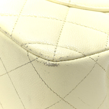 Chanel Caviar Quilted Jumbo Double Flap Light Yellow 11 of 15