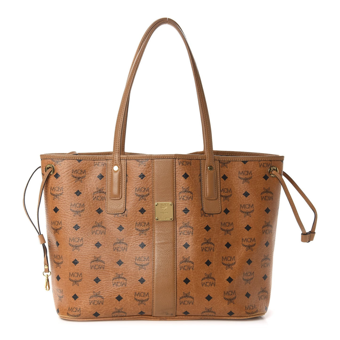 Visetos Medium Liz Reversible Shopper Tote Cognac