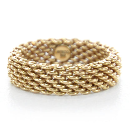 Tiffany 18k Rose Gold Narrow Mesh Somerset Ring 6 1 of 4