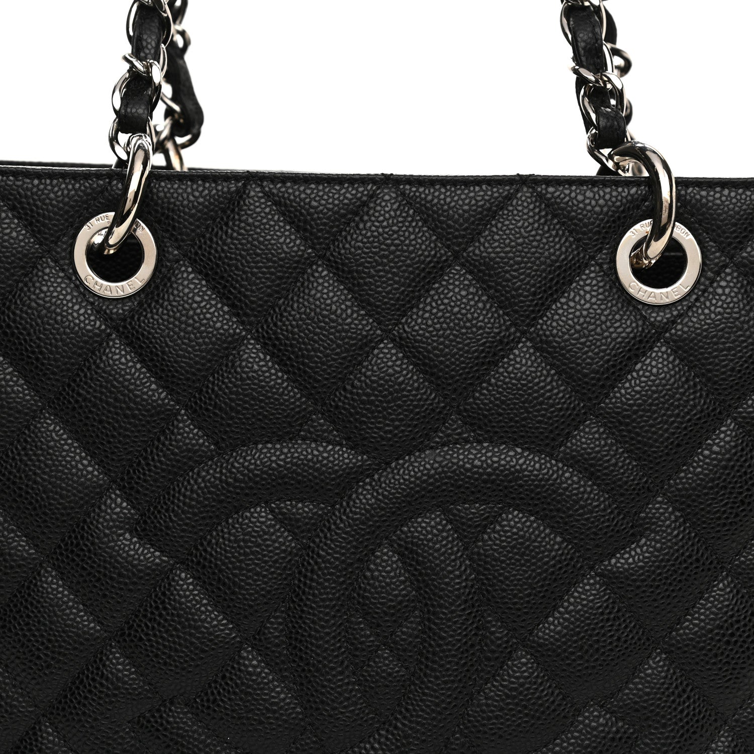 Chanel Caviar Quilted Grand Shopping Tote GST Black 8 of 10