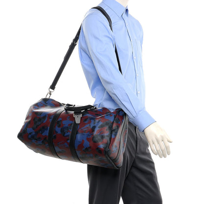 Louis Vuitton Damier Cobalt Camouflage Keepall Bandouliere 45 Bordeaux 2 of 14