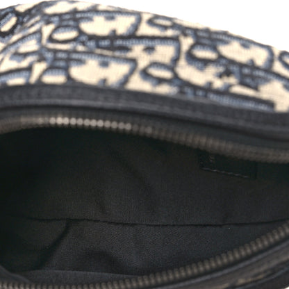 Christian Dior Grained Calfskin Oblique Scarab Sling Bag Blue Black 5 of 10