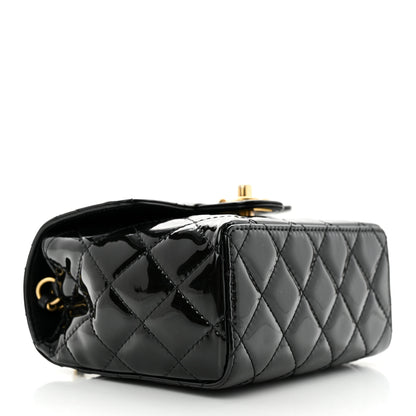 Chanel Patent Quilted Mini Square Flap Black 4 of 10