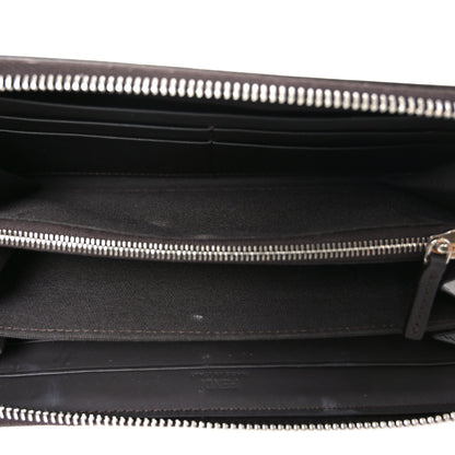 Fendi Vitello King Tamponato Logo Embossed Zip Around Wallet Cuoio 5 of 7