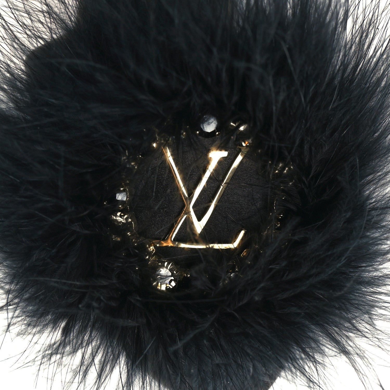 Louis Vuitton Fur Crystal LV Marilyn Mule 36 Black 9 of 9