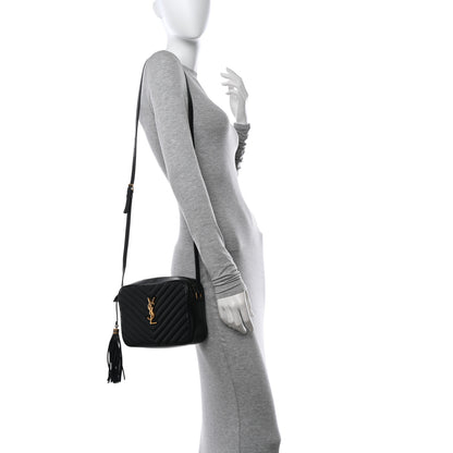 Saint Laurent Calfskin Matelasse Monogram Lou Camera Bag Black 2 of 10