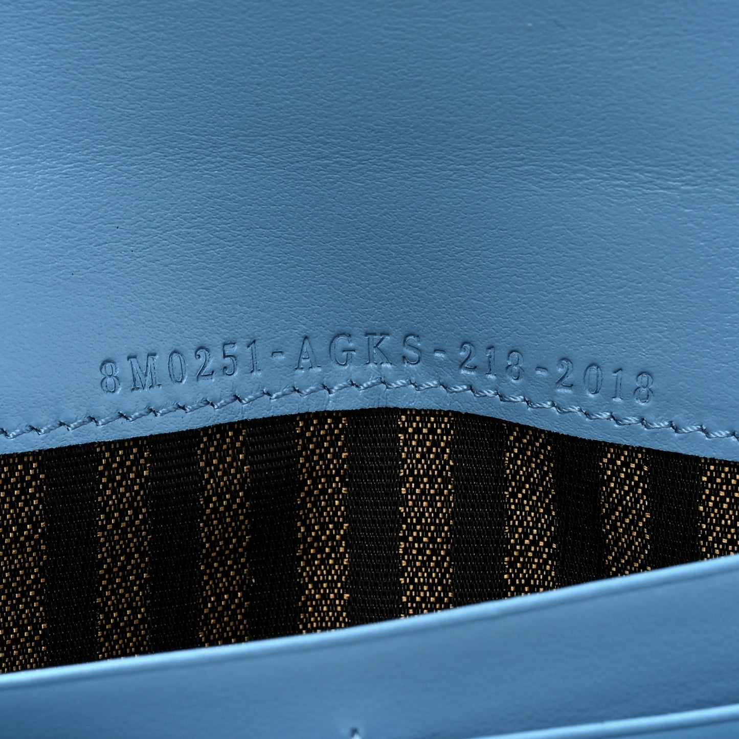X SARAH COLEMAN Vitello Liberty Ceylon Micro FF Fish Eye Embossed Continental Envelope Wallet Multicolor Cyber Blue