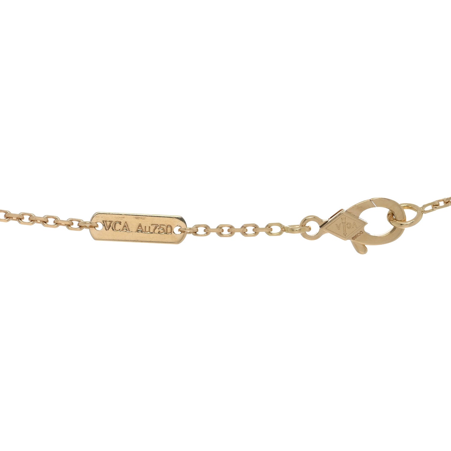 Van Cleef & Arpels 18K Yellow Gold Black Onyx Vintage Alhambra Pendant Necklace 4 of 4