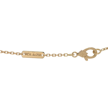 Van Cleef & Arpels 18K Yellow Gold Black Onyx Vintage Alhambra Pendant Necklace 4 of 4