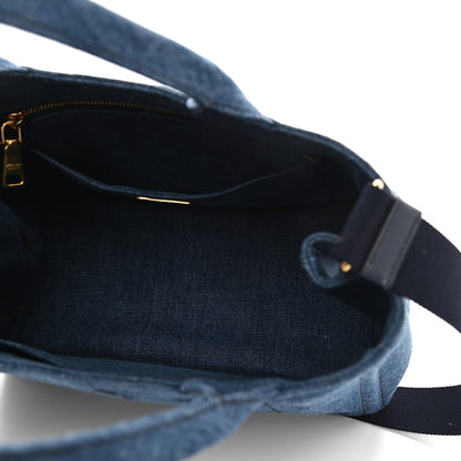 Prada Denim Small Logo Tote Bleu 7 of 10