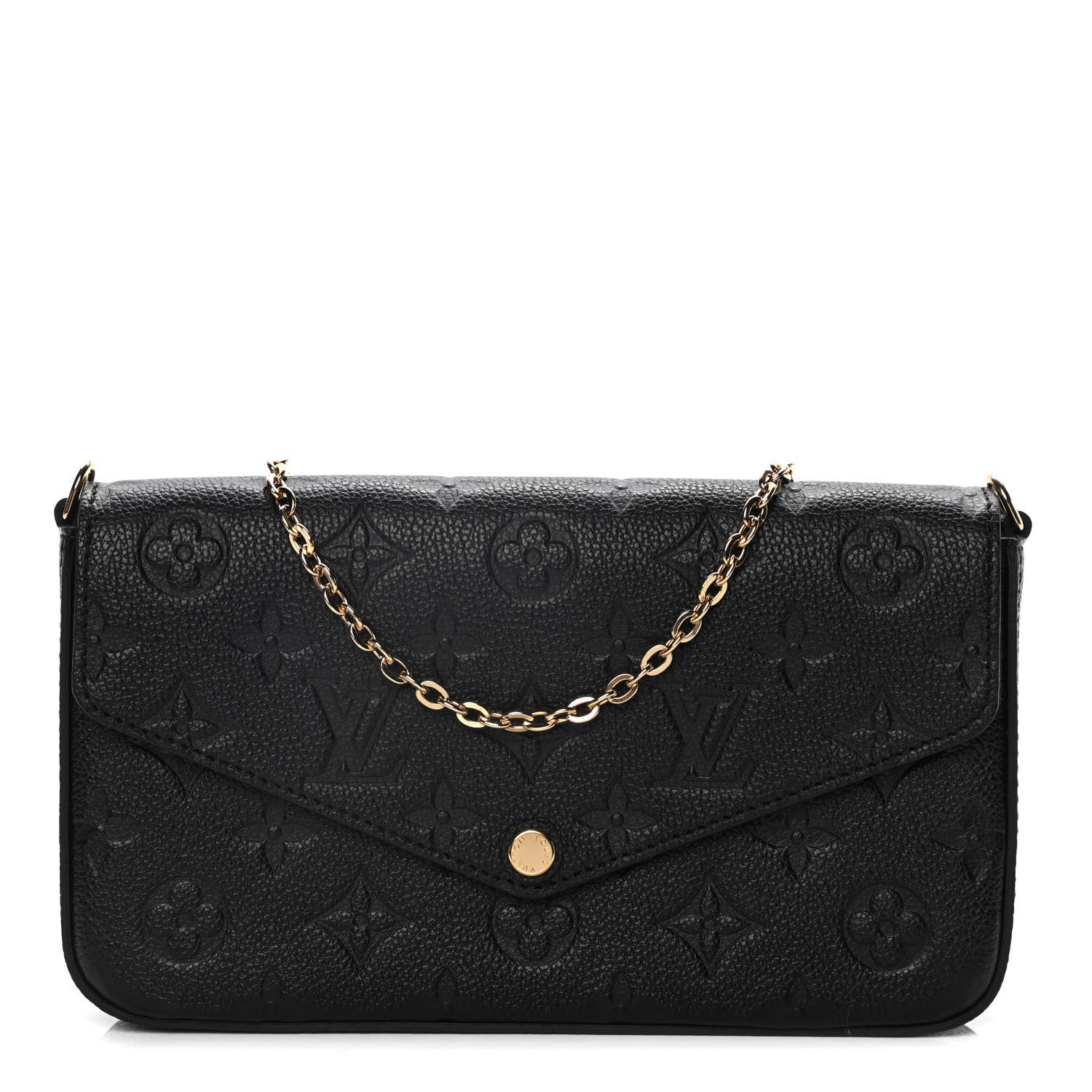 Louis Vuitton Empreinte Pochette Felicie Chain Wallet Black 1 of 10