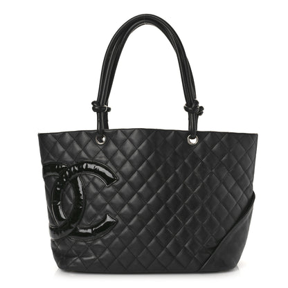 Chanel Calfskin Quilted Large Cambon Tote Black 1 of 11