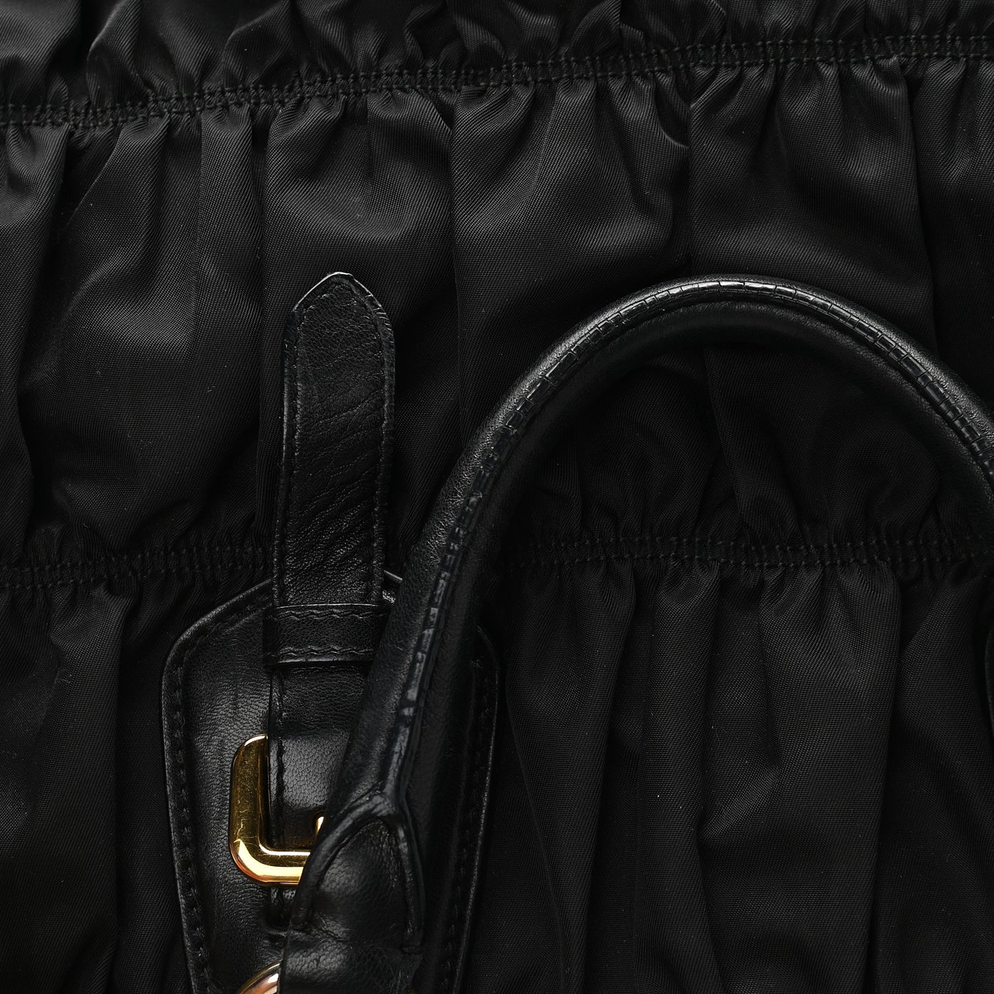 Tessuto Nylon Gaufre Tote Black