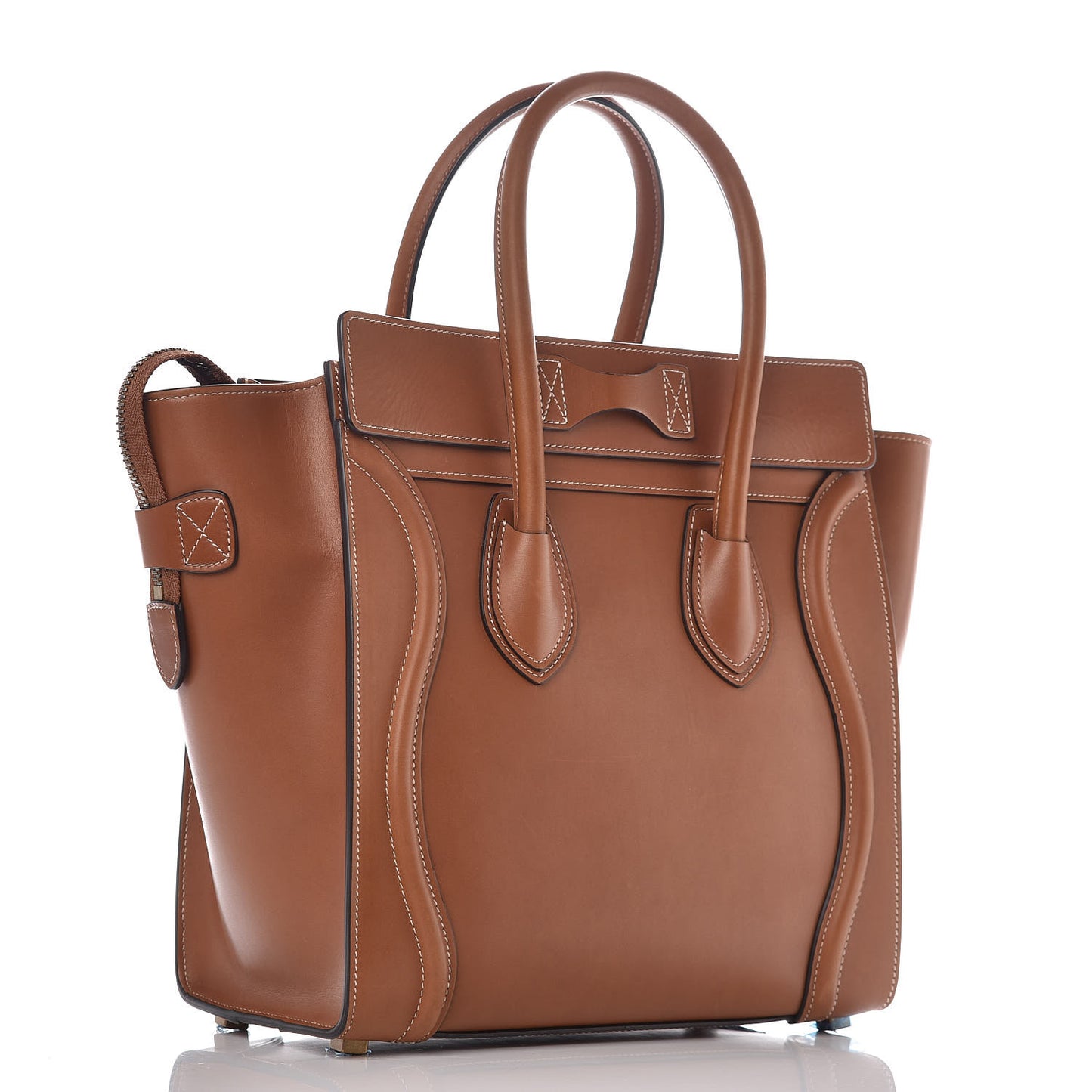 Natural Calfskin Micro Luggage Tan