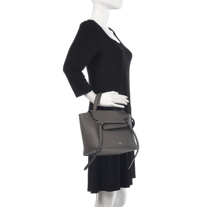 Celine Grained Calfskin Micro Belt Bag Grey 2 of 10