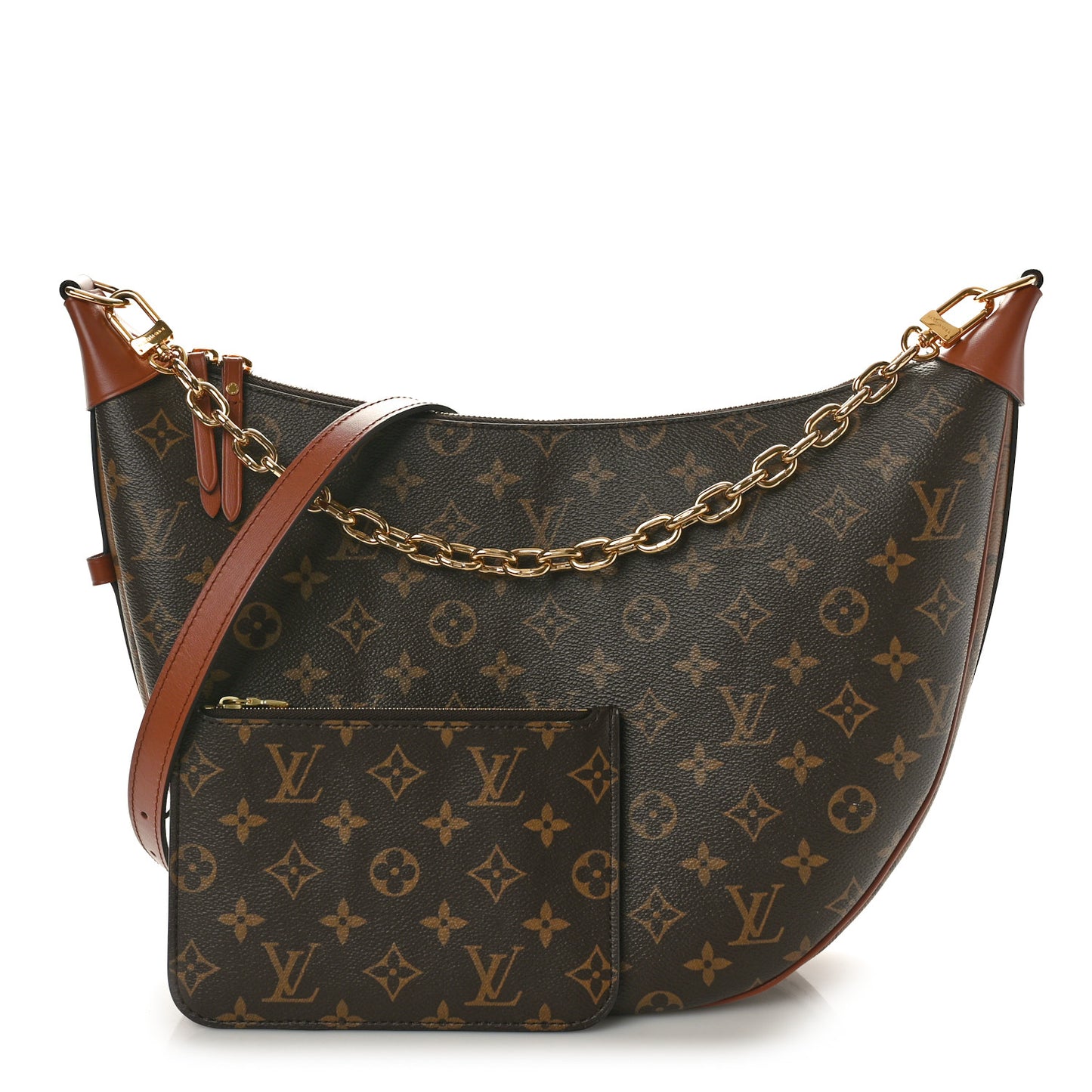 Reverse Monogram Loop Hobo