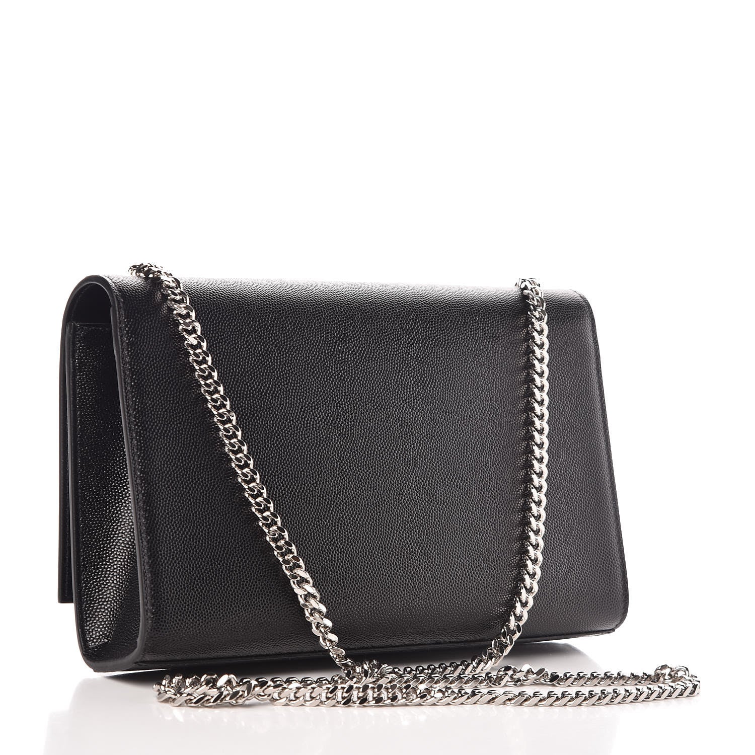 Saint Laurent Grain De Poudre Medium Classic Monogram Kate Satchel Black 3 of 7