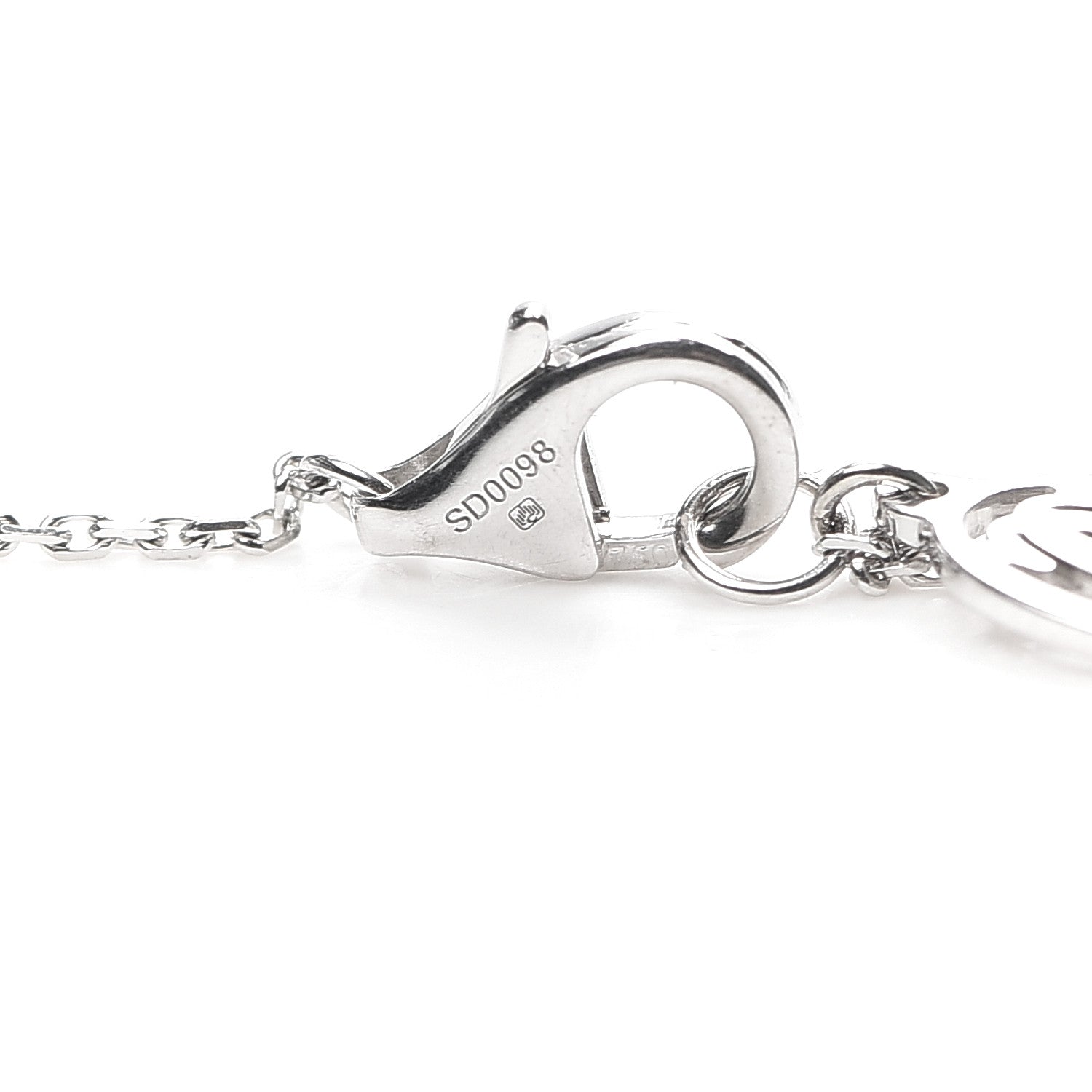Cartier 18K White Gold Diamond Symbols Cross Pendant Necklace 5 of 5