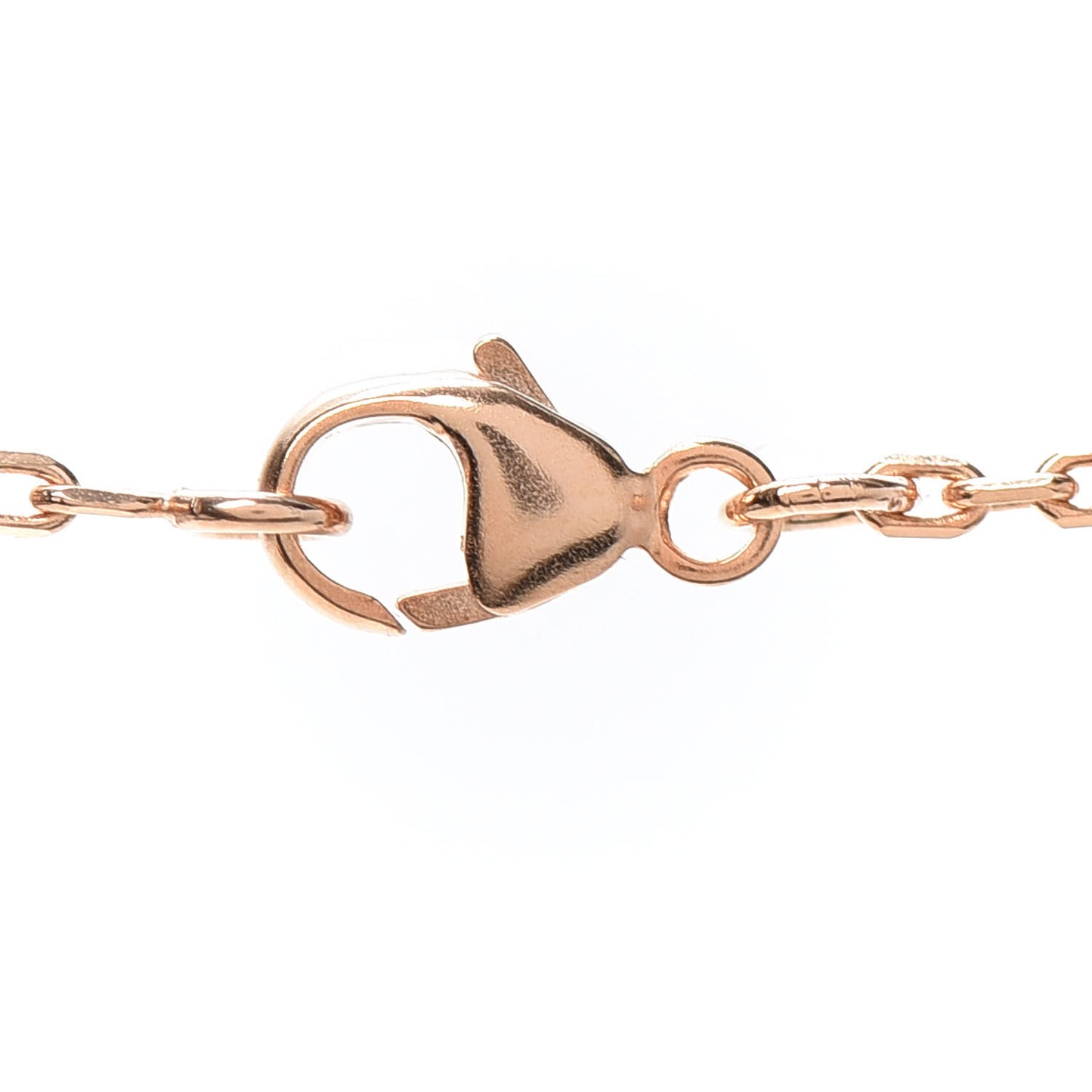 Lacquered Rose Gold Pop H Pendant Necklace White