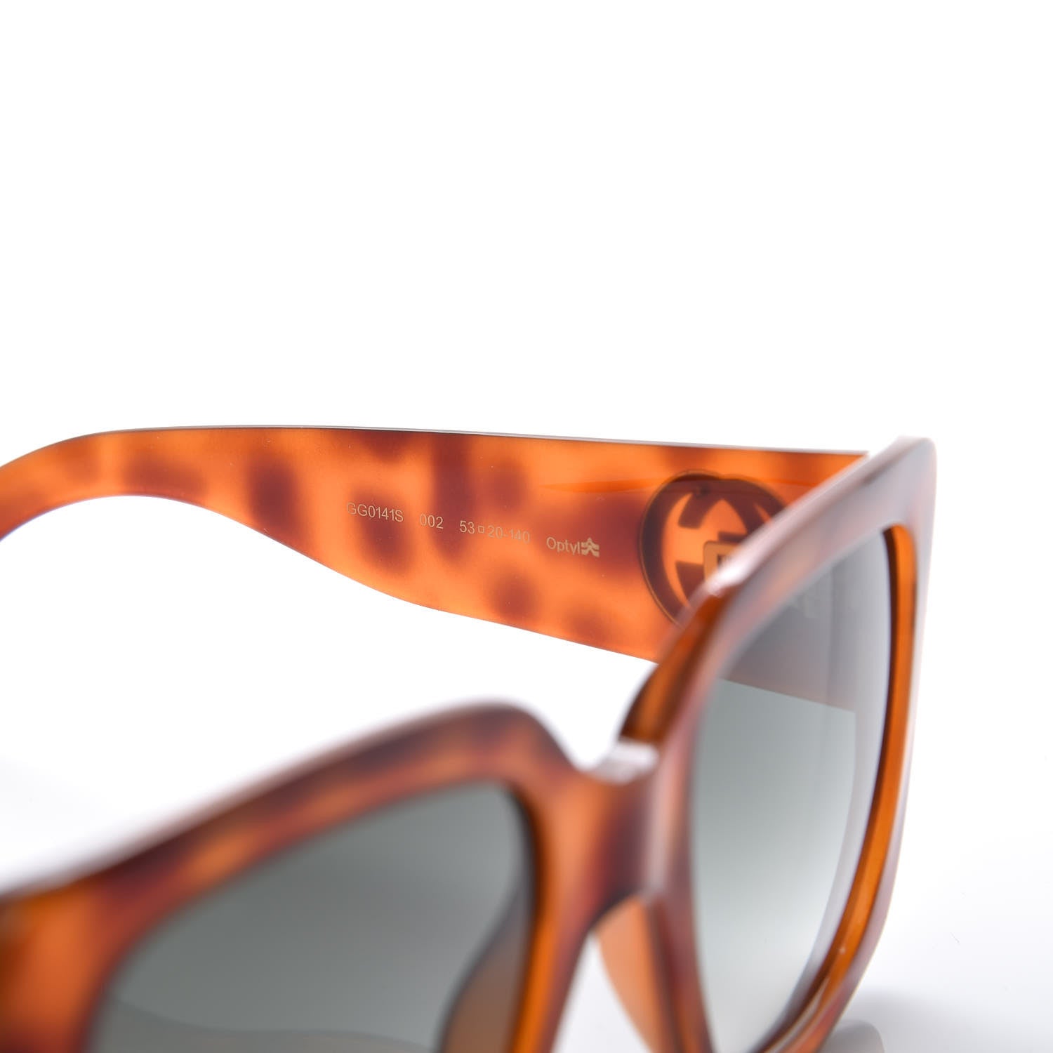 Gucci Acetate Square Frame Sunglasses GG0141S Tortoise 5 of 7