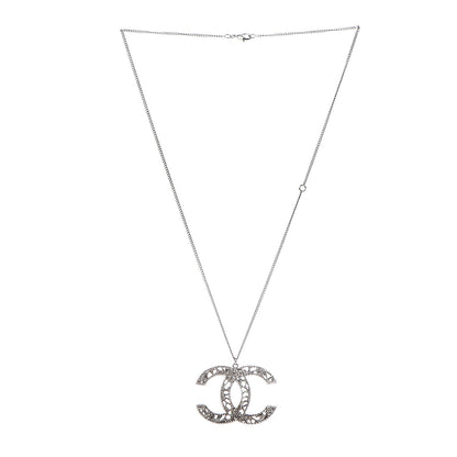 Chanel Large Baroque CC Necklace Silver 3 of 6
