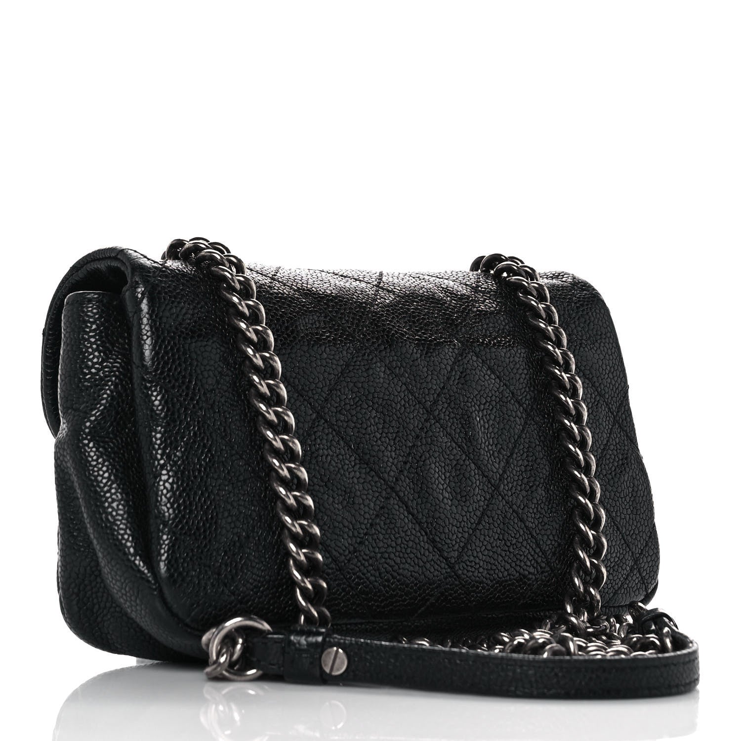 Chanel Caviar Quilted Mini Simply CC Flap Black 3 of 9