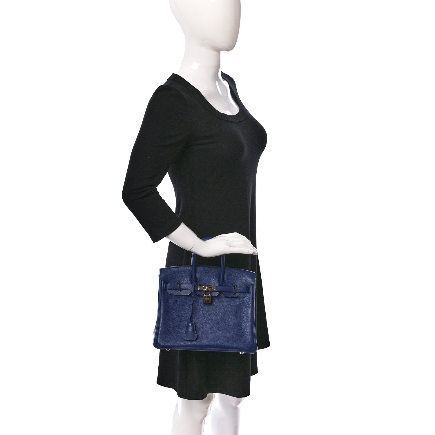 Hermes Taurillon Novillo Birkin 25 Bleu Saphir 2 of 9