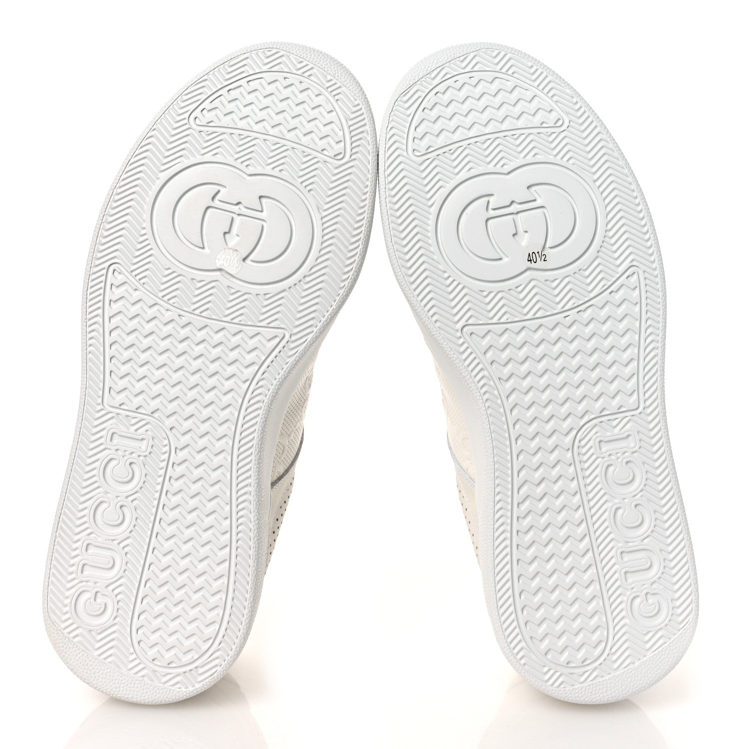 Gucci Calfskin GG Tennis Embossed Perforated Womens Platform 55mm Sneakers 40.5 Great White 7 of 11