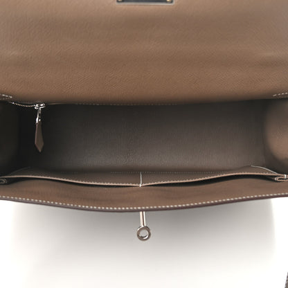 Hermes Epsom Horseshoe Kelly Sellier 35 Etoupe 5 of 10