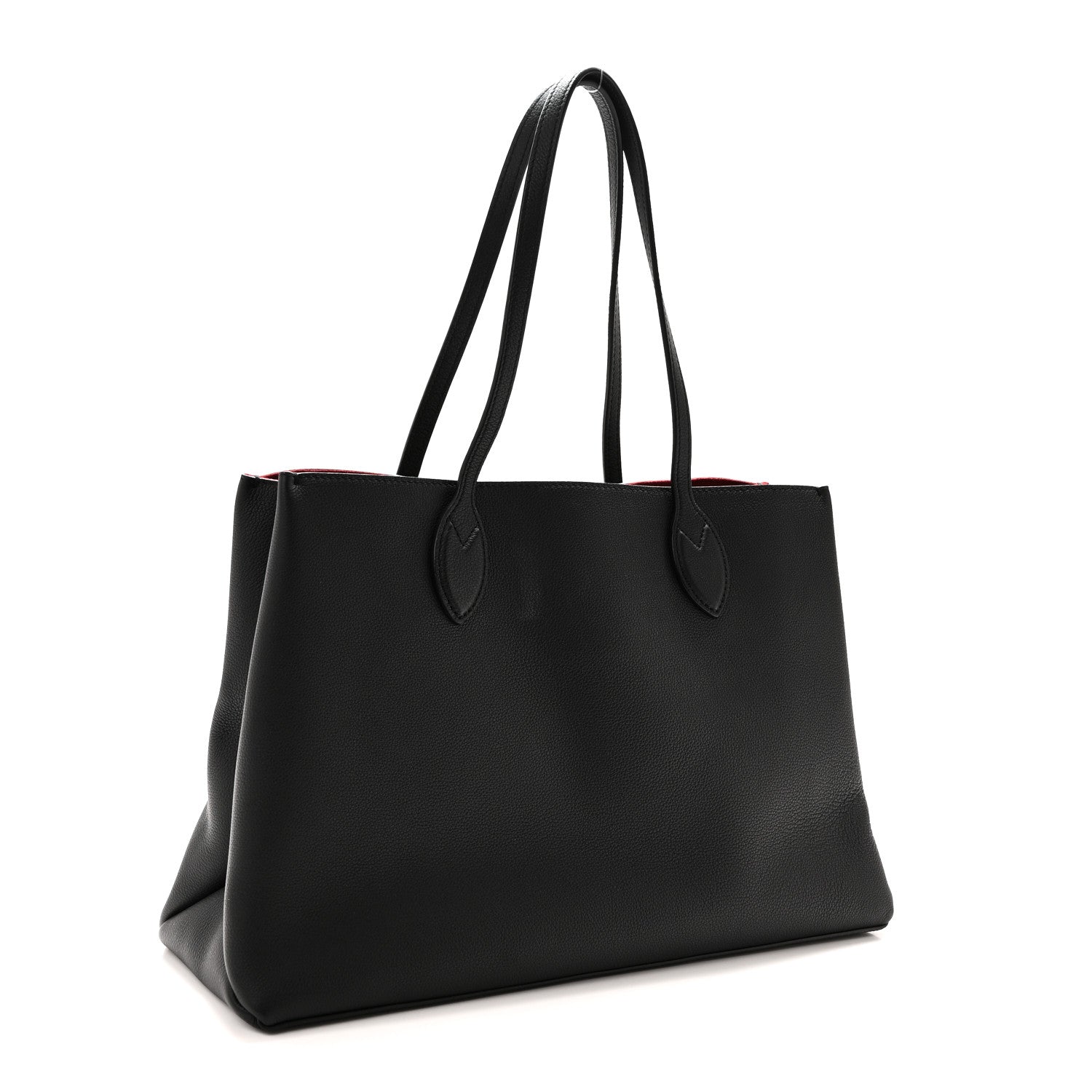 Louis Vuitton Grained Calfskin Lockme Shopper Black 3 of 9