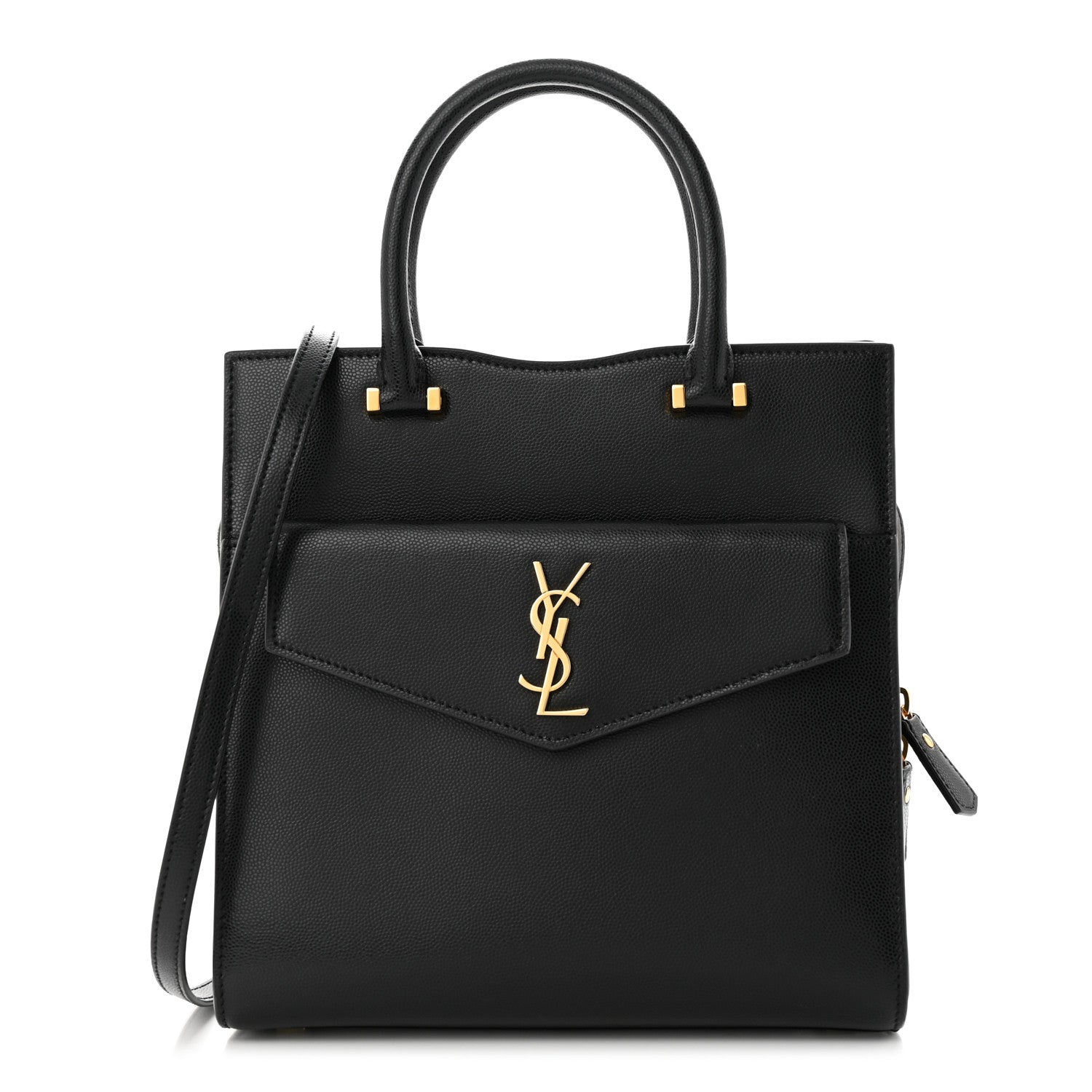 Saint Laurent Grain De Poudre Small Uptown Tote Black 1 of 14