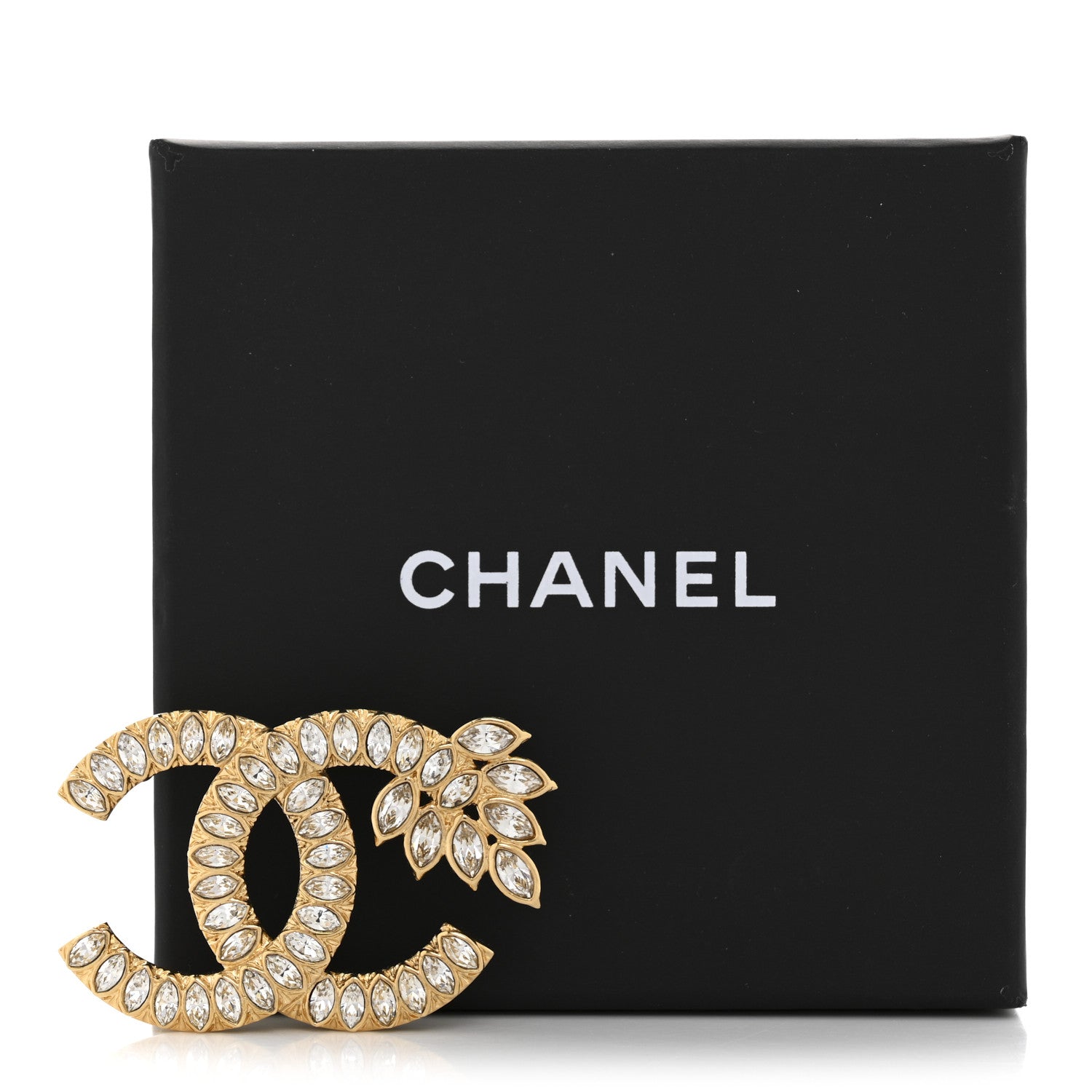 ゴールド クリスマスリース　CHANEL シャネル Chanel Crystal Wheat CC Brooch Gold Gold 1754132 – FASHIONPHILE