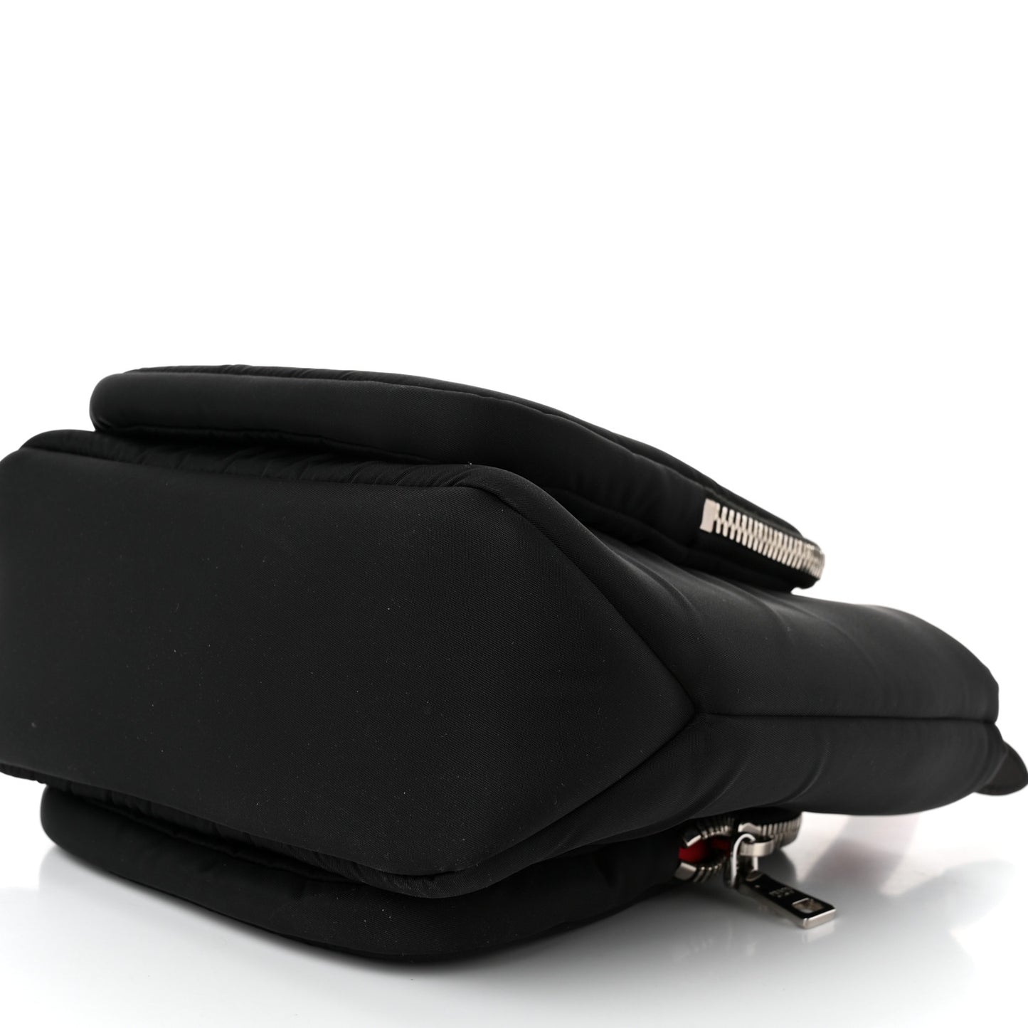 Tessuto Nylon Pocket Small Cargo Tote Black Rosso