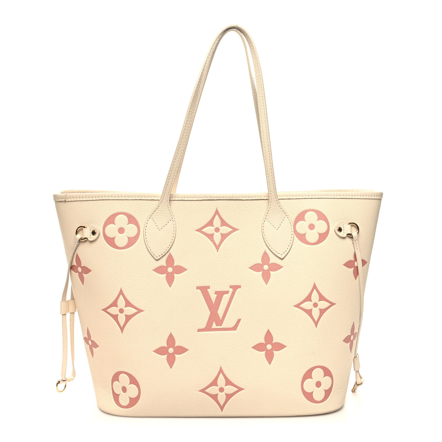 Louis Vuitton Empreinte Monogram Giant Neverfull MM Creme Rose Trianon 3 of 14