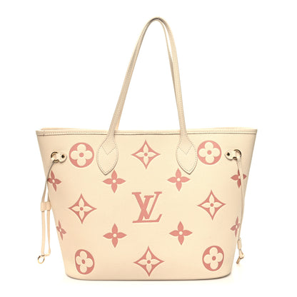 Louis Vuitton Empreinte Monogram Giant Neverfull MM Creme Rose Trianon 3 of 14