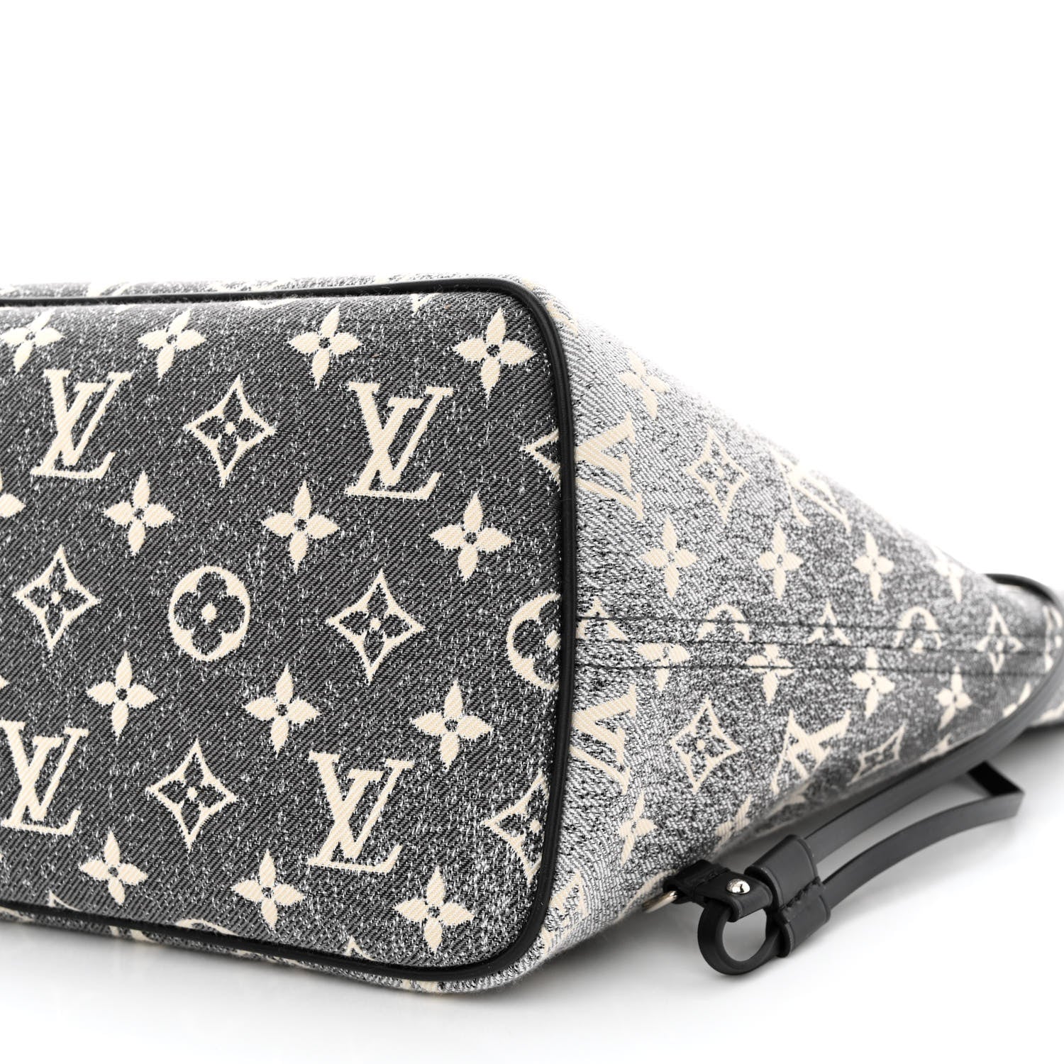 Louis Vuitton Denim Monogram Jacquard Neverfull MM Grey 11 of 12