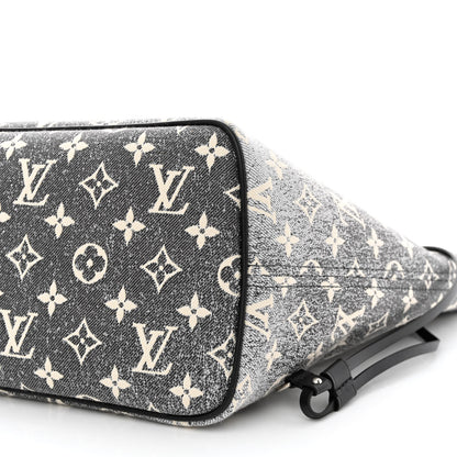 Louis Vuitton Denim Monogram Jacquard Neverfull MM Grey 11 of 12