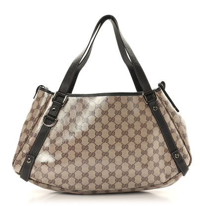Gucci Crystal Monogram Medium Abbey Shoulder Bag Dark Brown 1 of 9