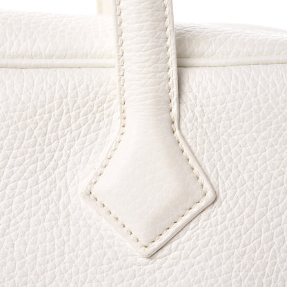 Hermes Taurillon Clemence Victoria II 35 White 9 of 19