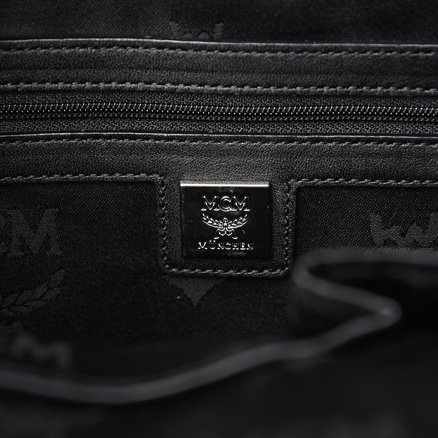 MCM Coated Canvas Diamond Print Small Backpack Black 6 of 11