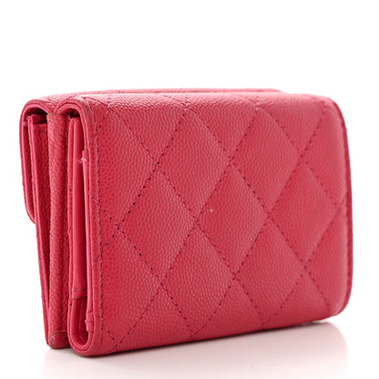 Chanel Caviar Quilted Double Flap Wallet Pink 3 of 12