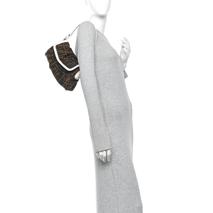 Fendi Zucca Cuoio Lucido Small Chef Shoulder Bag Tobacco White 2 of 9