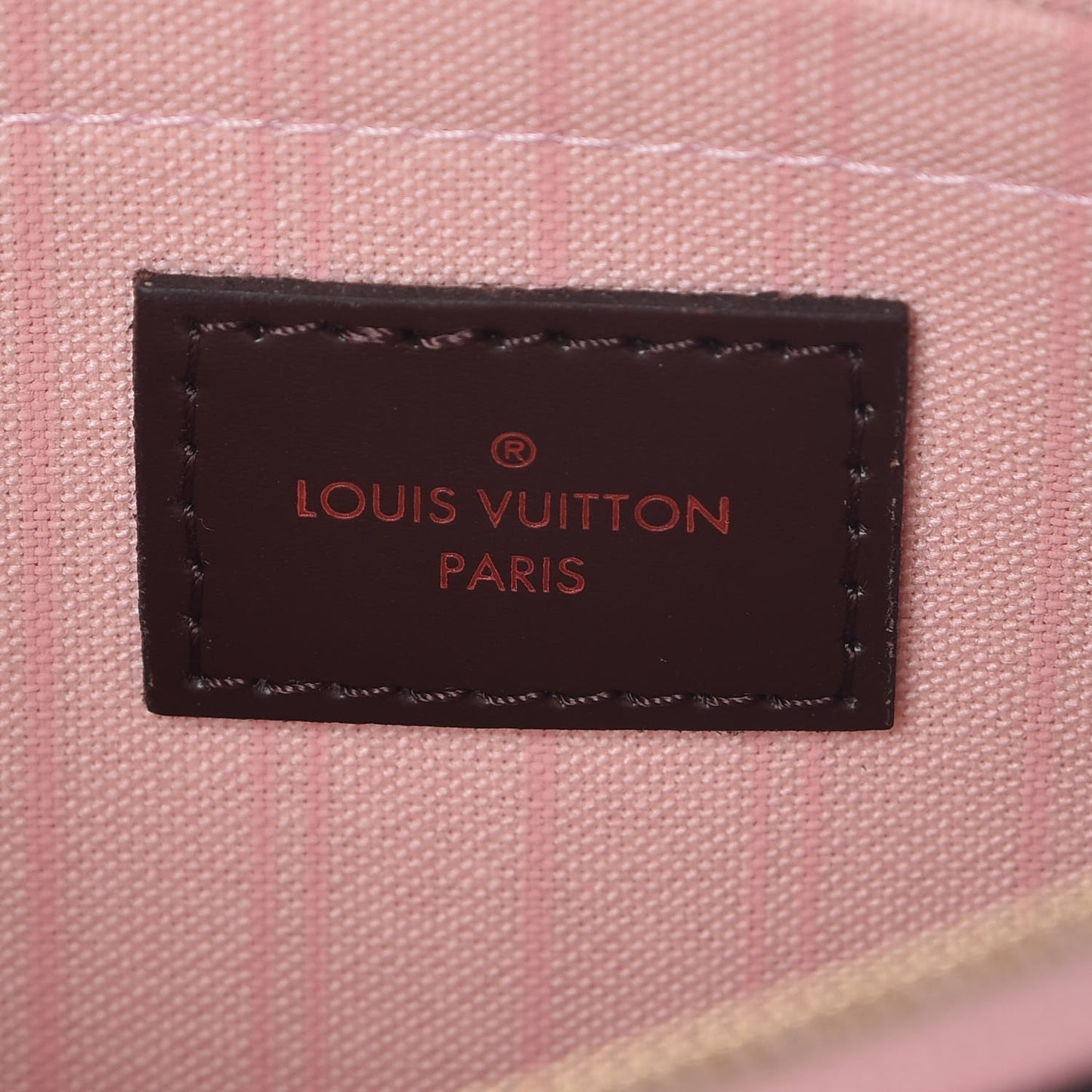 Damier Ebene Neverfull MM GM Pochette Rose Ballerine