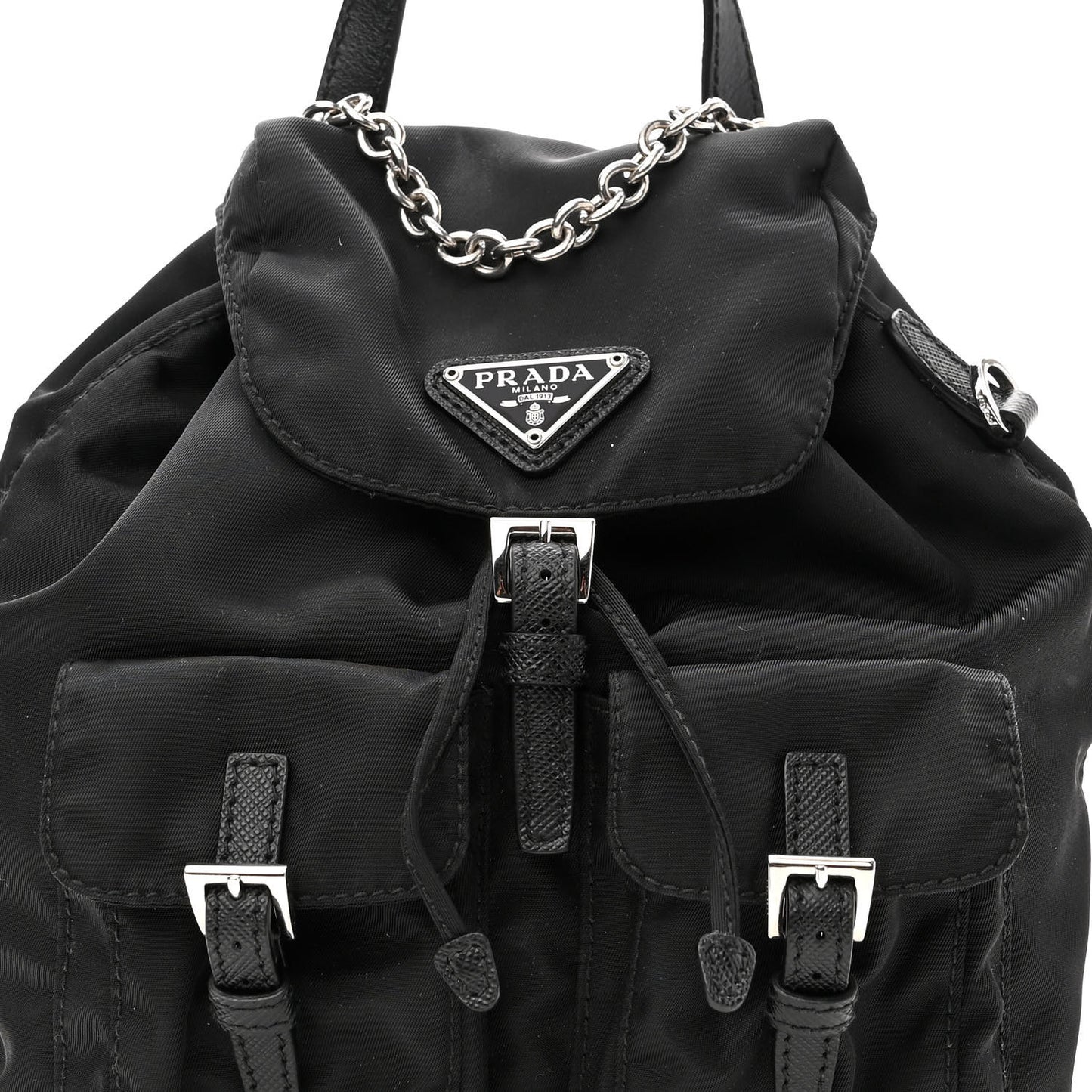 Nylon Vela Mini Crossbody Backpack Black