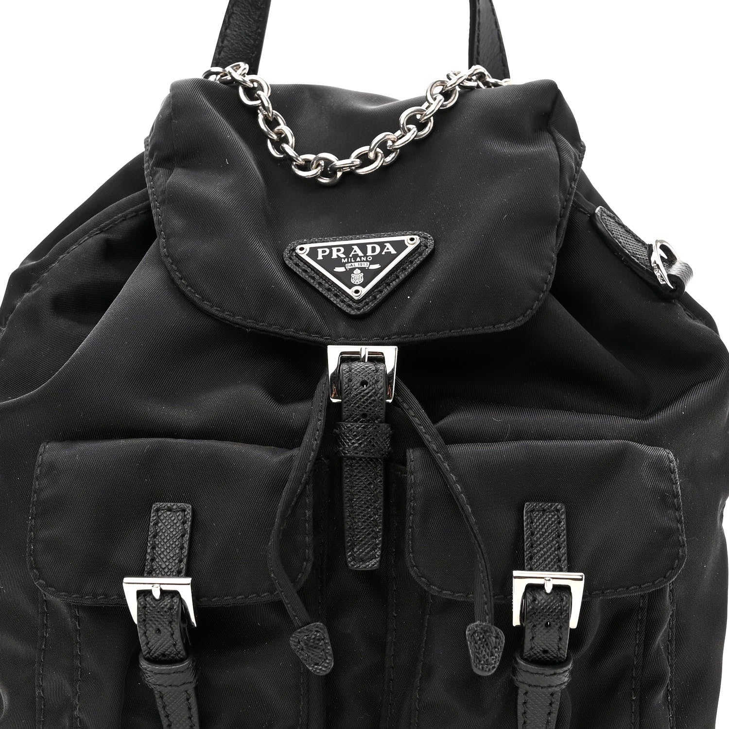 Prada Nylon Vela Mini Crossbody Backpack Black 8 of 10