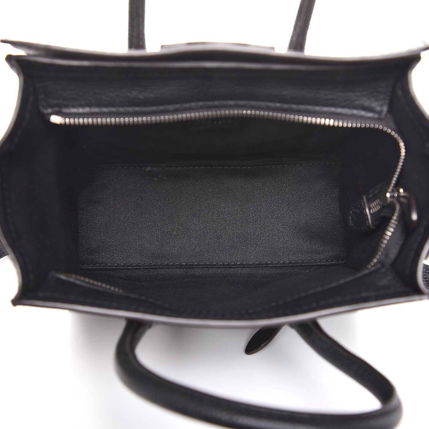 Drummed Calfskin Nano Luggage Black