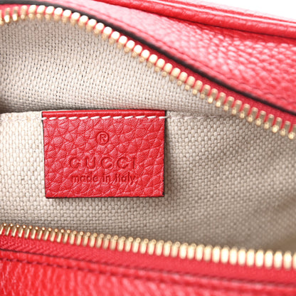 Gucci Pebbled Calfskin Small Soho Disco Bag Tabasco Red 6 of 10