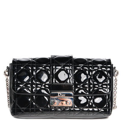 Christian Dior Patent Cannage New Lock Pouch Black 1 of 7